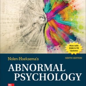 Nolen-Hoeksema's Abnormal Psychology 9th Edition Jennings - Test Bank