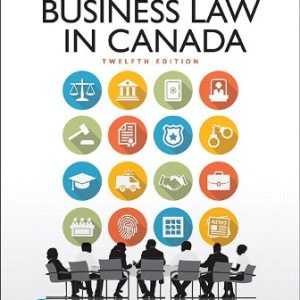 Business Law in Canada 12th Canadian Edition Yates - Test Bank