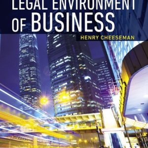 Legal Environment of Business 9th Edition Cheeseman - Solution Manual