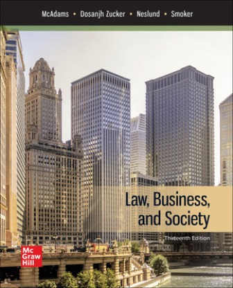 Law Business and Society 13th Edition McAdams - Solution Manual Law Business and Society 13th Edition McAdams - Solution Manual