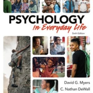 Psychology in Everyday Life 6th Edition Myers - Test Bank